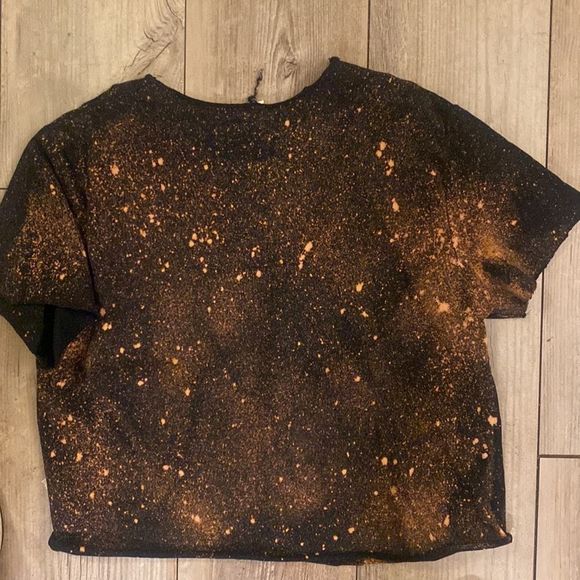 AC/DC Off the Shoulder Bleached Crop Top Size Large - Picture 6 of 6